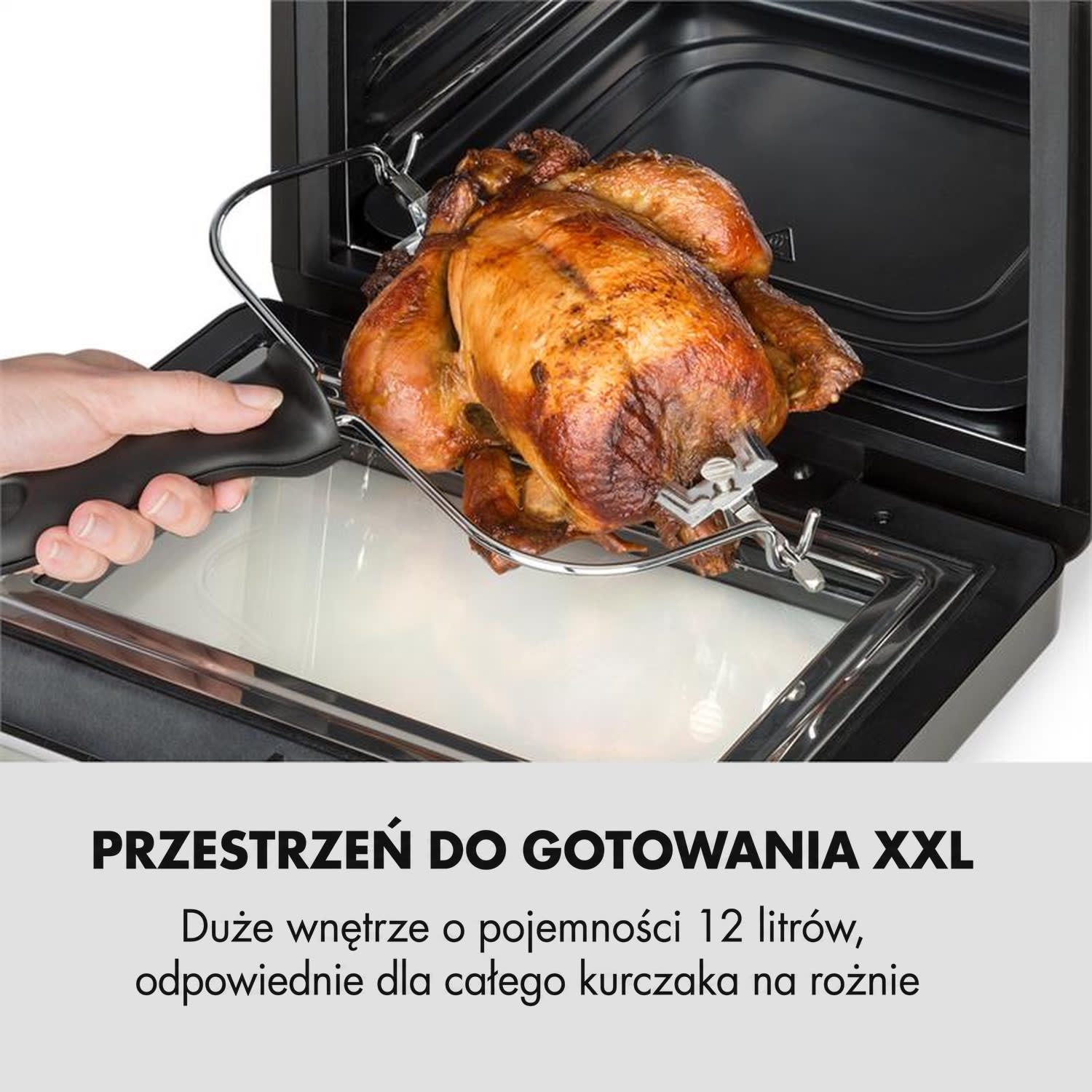 AeroVital Cube, frytkownica beztłuszczowa, 1600 W, 12 l, timer, 16 programów, kolor czarny Czarny