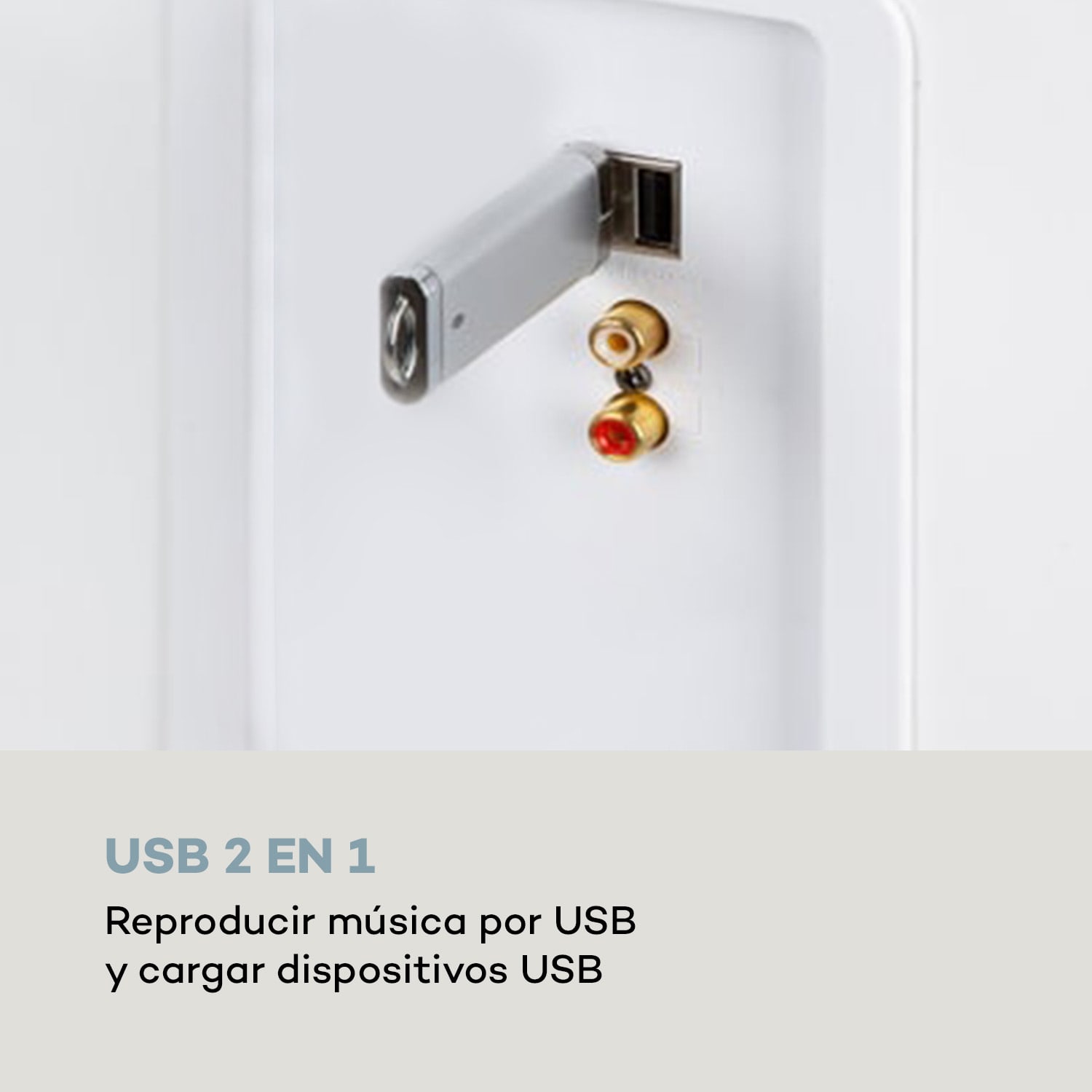 Karaboom 100 Sing Torre de karaoke 120W max. Reproductor de CD 2 micrófonos inalámbricos Blanco