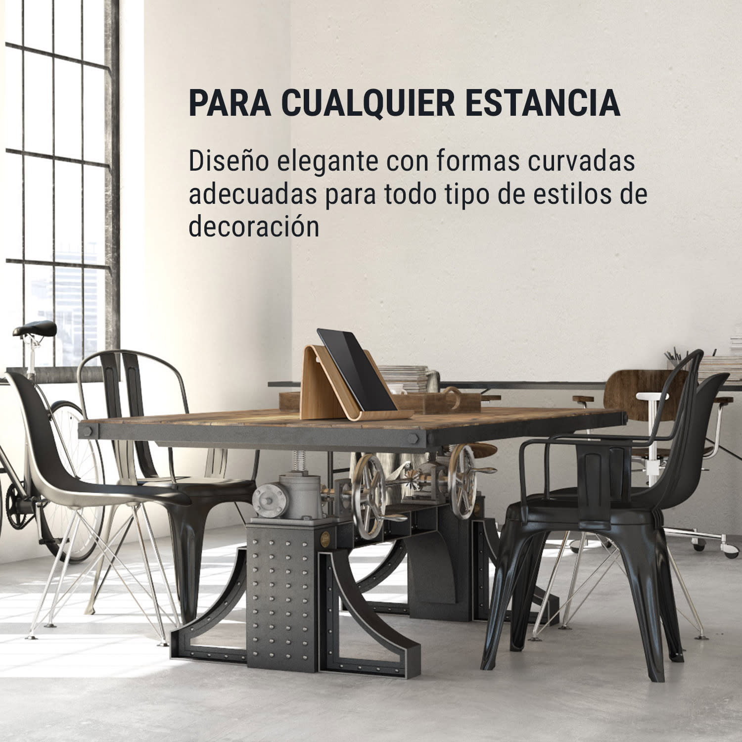 Panda Soporte para tableta Bambú Ergonómico Incluye ebook de recetas 