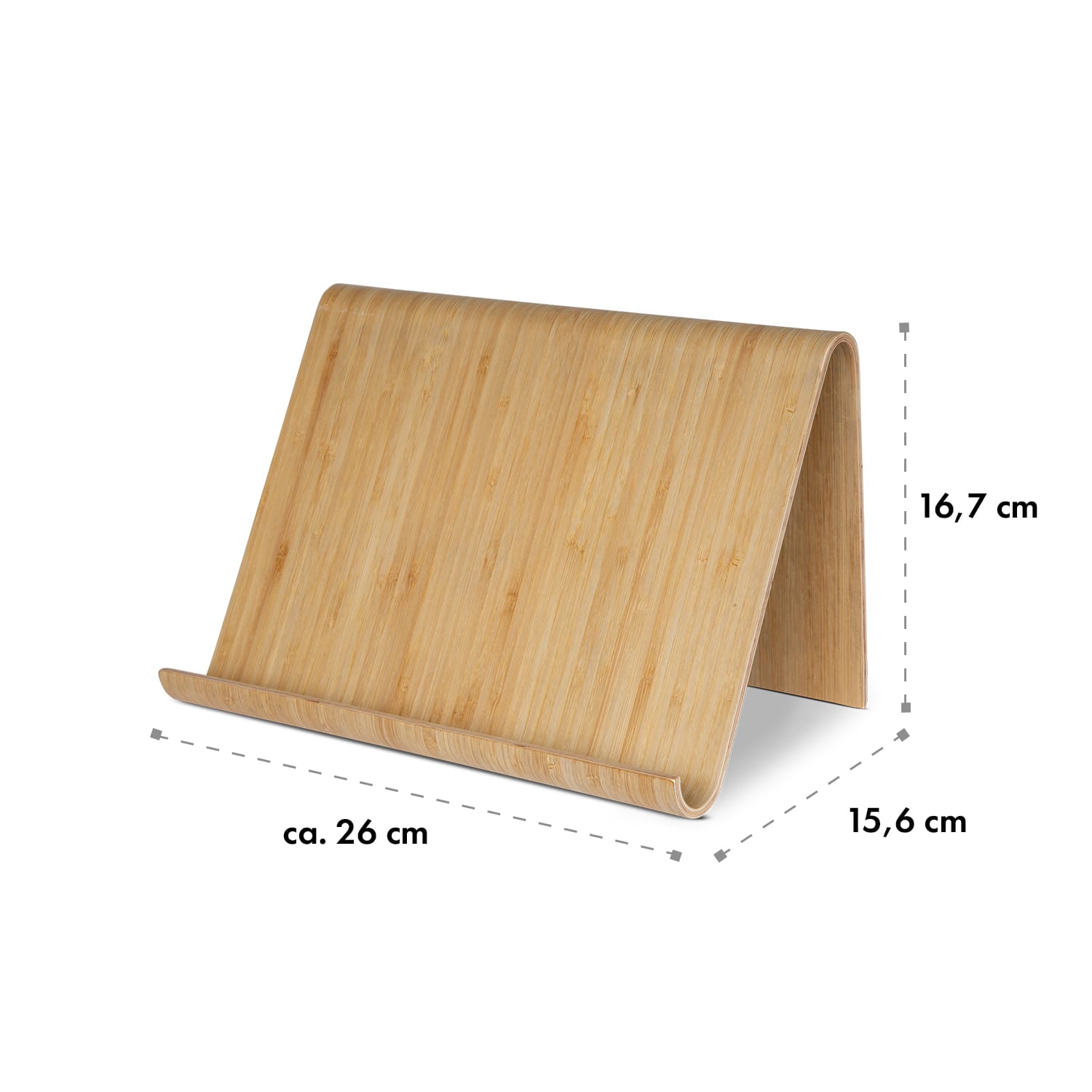 Panda, držač za tablet, bambus, ergonomski, uključujući e-knjige s receptima 