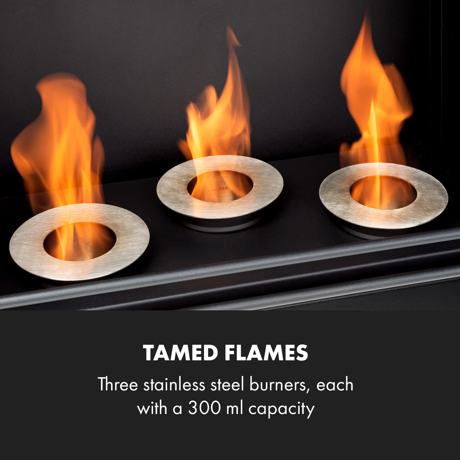 Phantasma Cottage Pillar, etanol kandalló, rozsdamentes acél égők, 2 h égési idő, fehér / fekete 