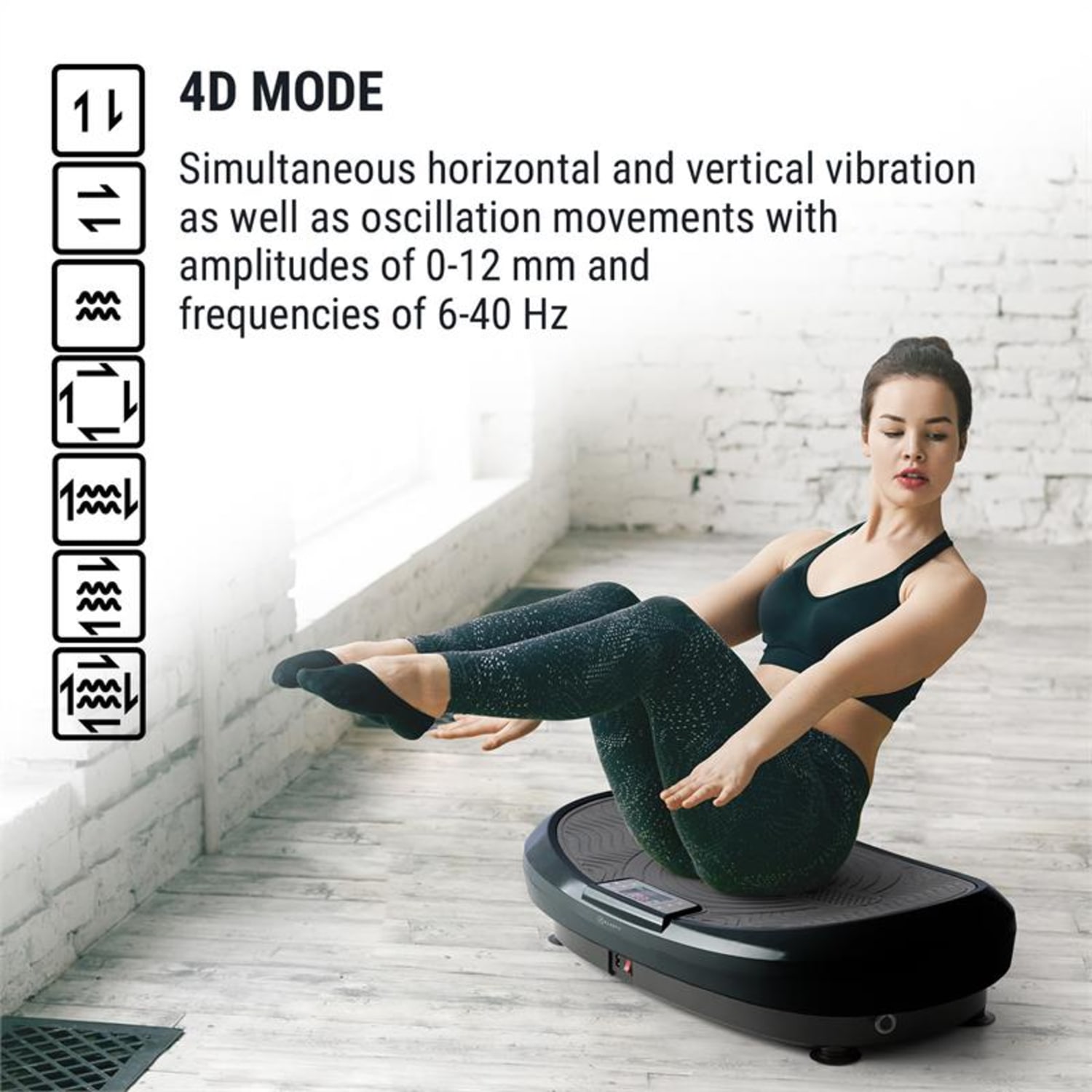 VIBE 4DX trilplaat, 440 W, 10 modi, 4DX TripleMotor, grijs VIBE 4DX | Zwart