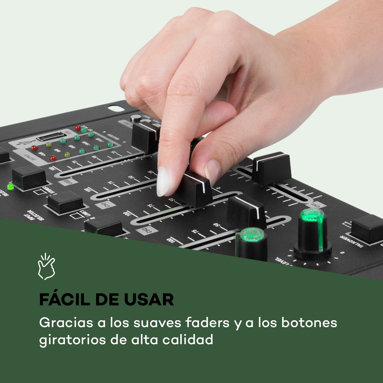 Amnesia Mesa de mezclas de 4 canales Bluetooth USB MP3 2 Micrófonos Negro 