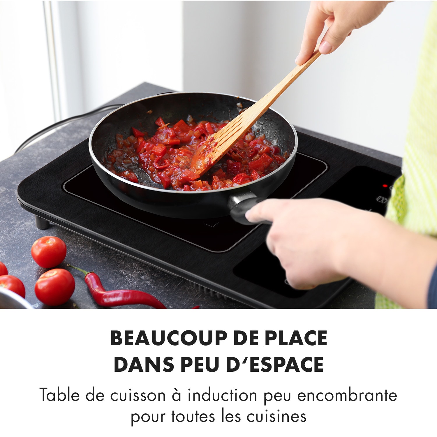 SlimChef Plaque de cuisson à induction 1800W minuterie 3h 10 niveaux - 