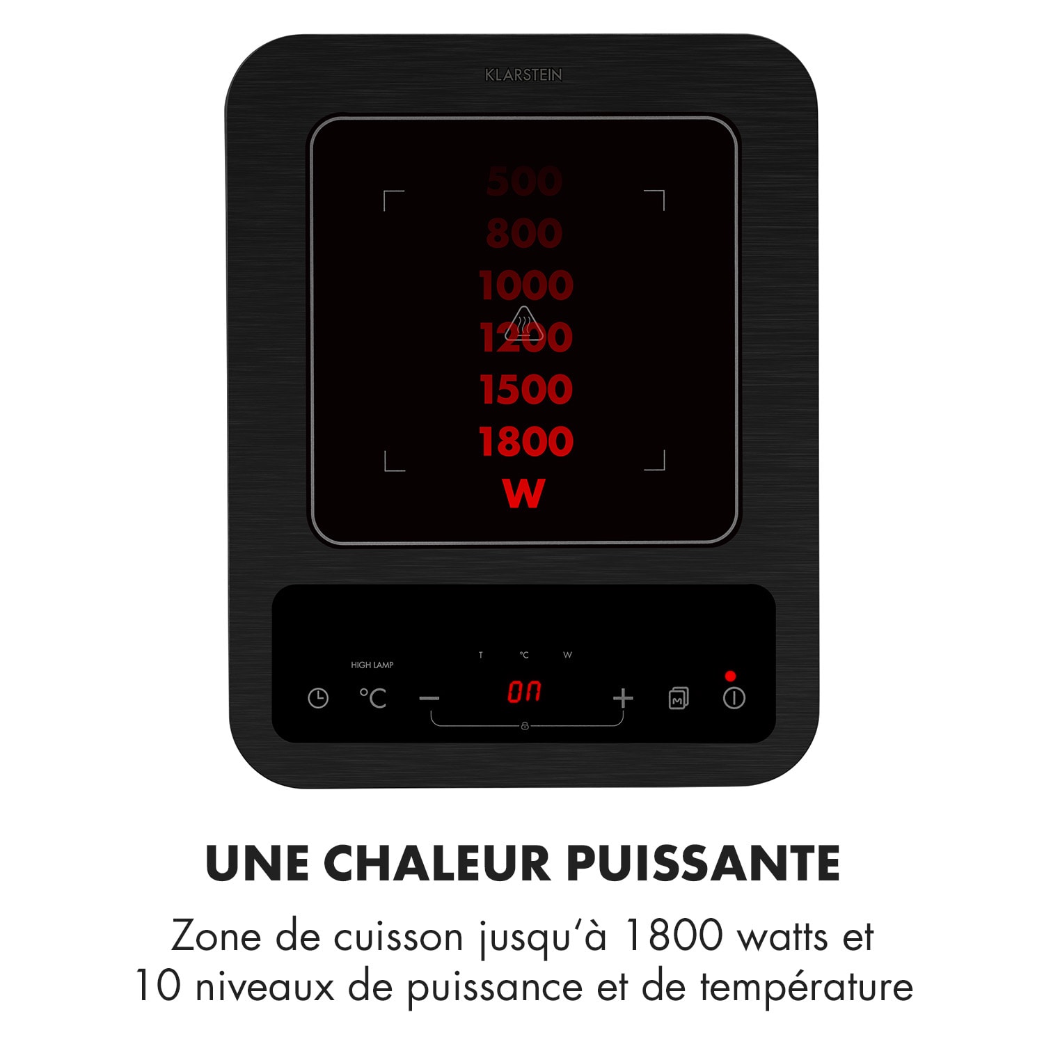 SlimChef Plaque de cuisson à induction 1800W minuterie 3h 10 niveaux - 