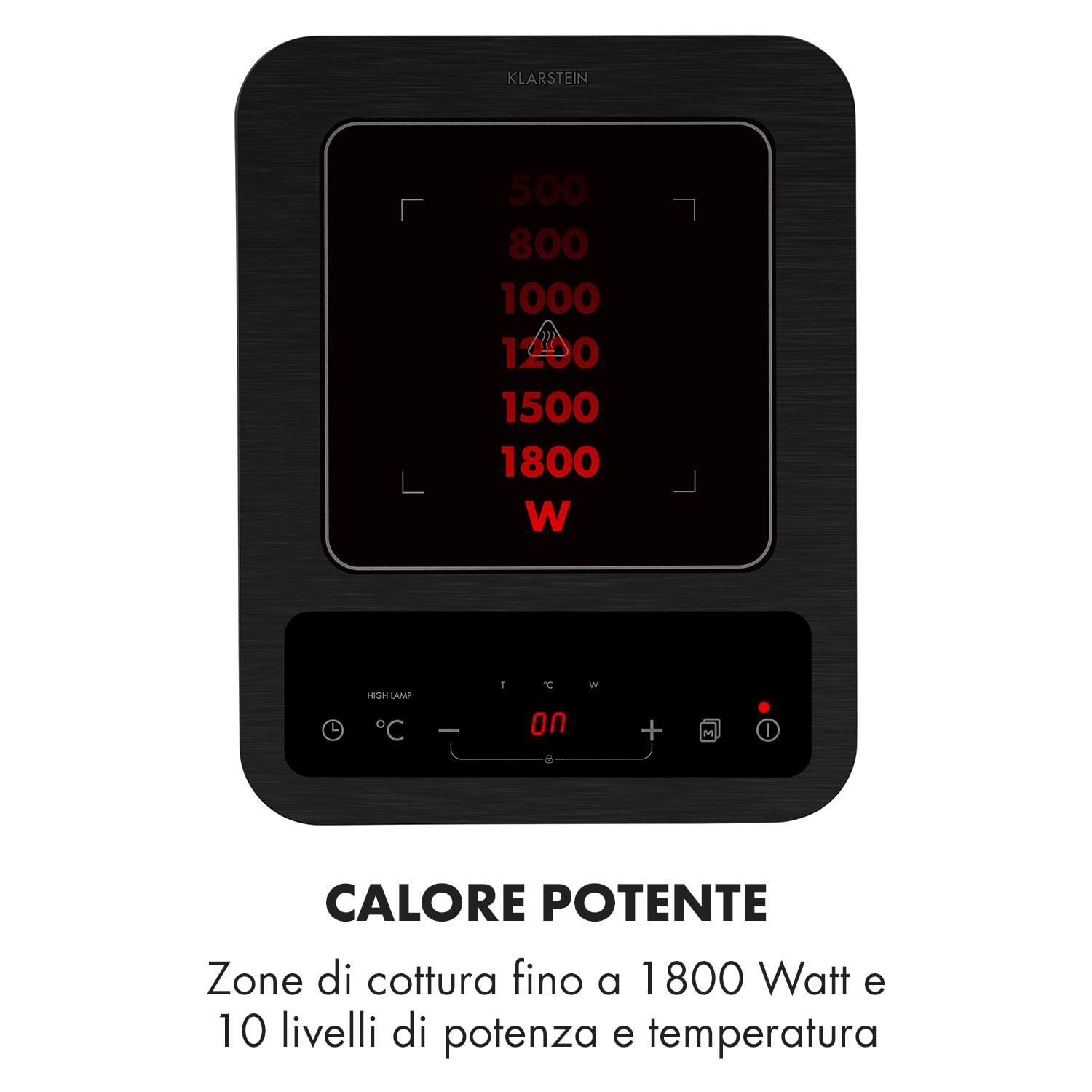 SlimChef piano cottura a induzione 1800W timer 3 ore 10 livelli nero 