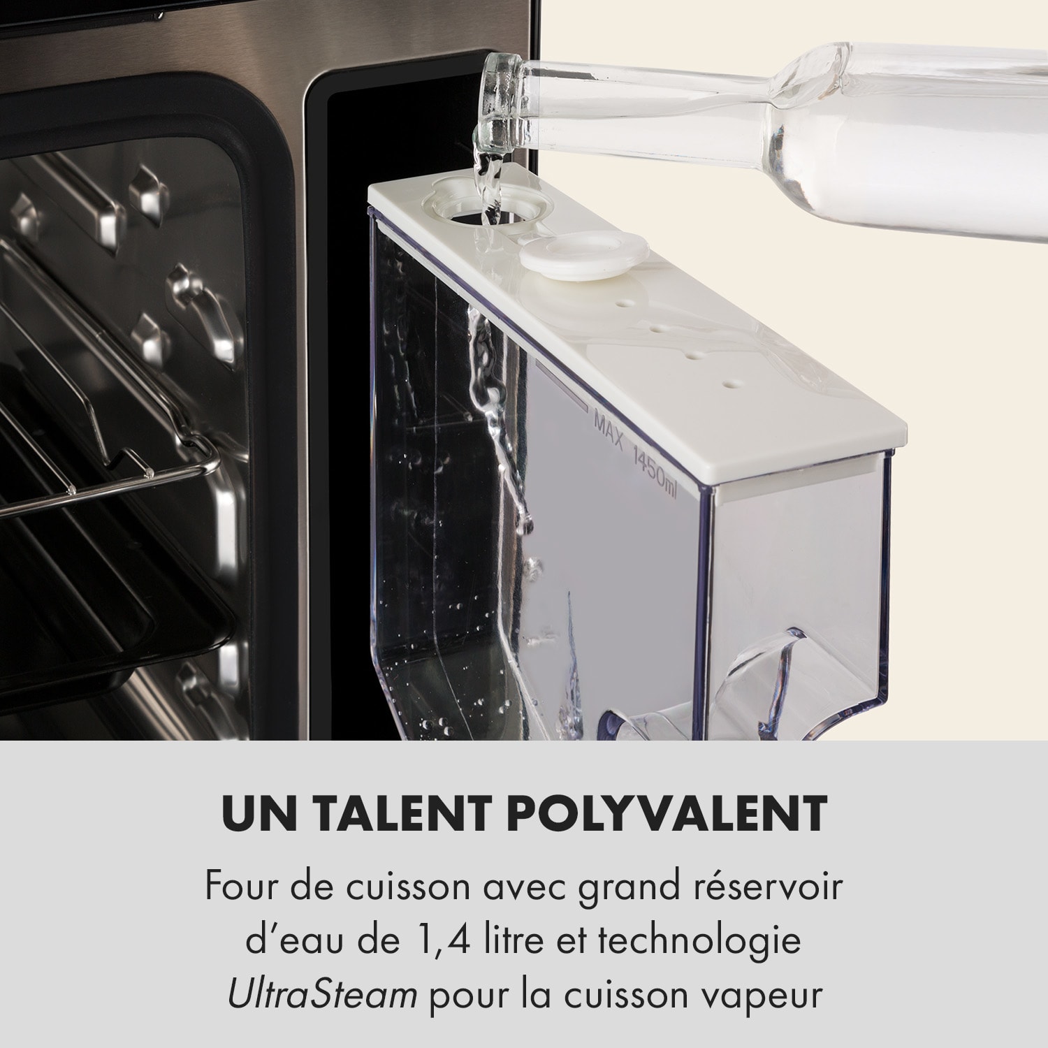 MasterFresh stoomoven 230°C 24L touch bediening zwart 