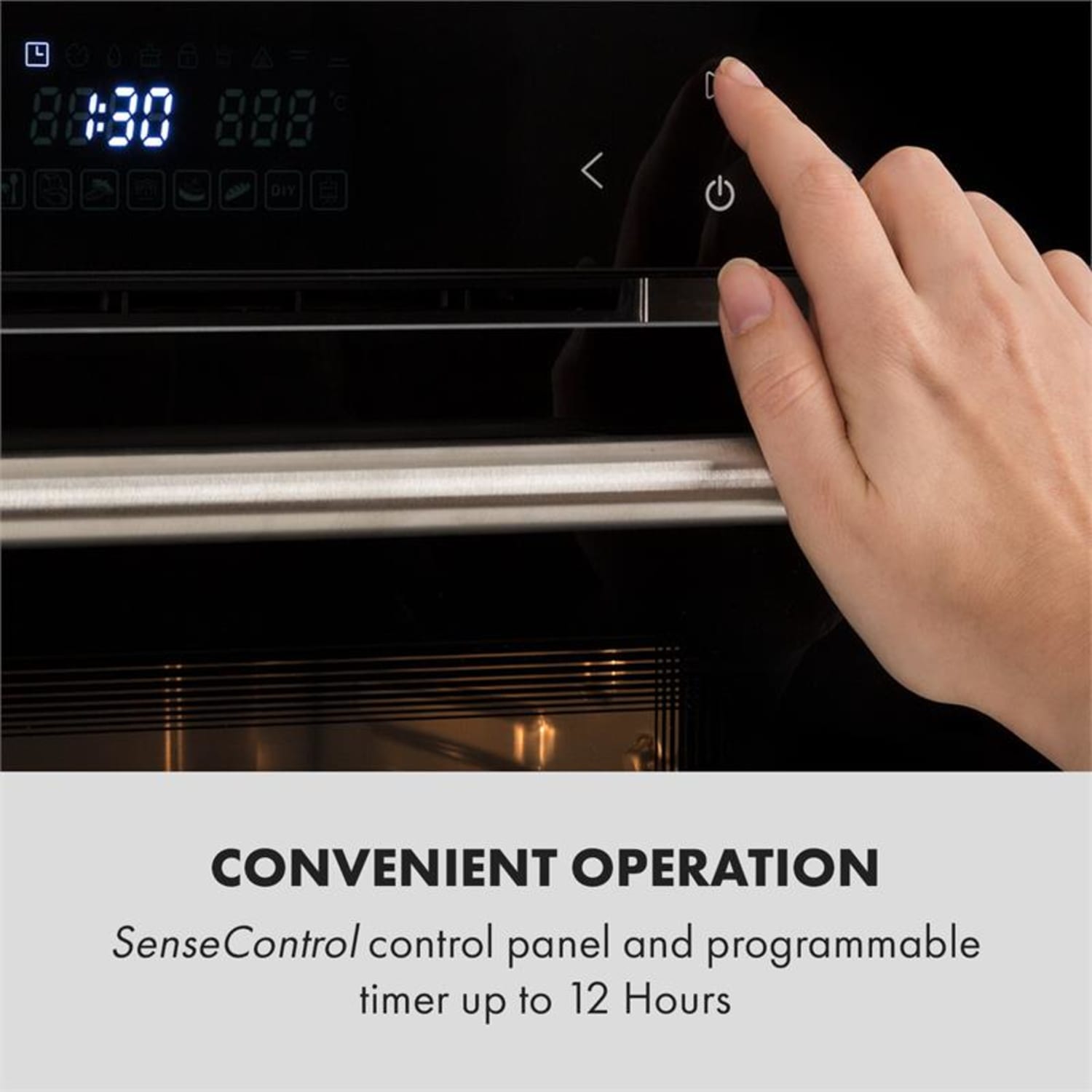 MasterFresh stoomoven 230°C 24L touch bediening zwart 