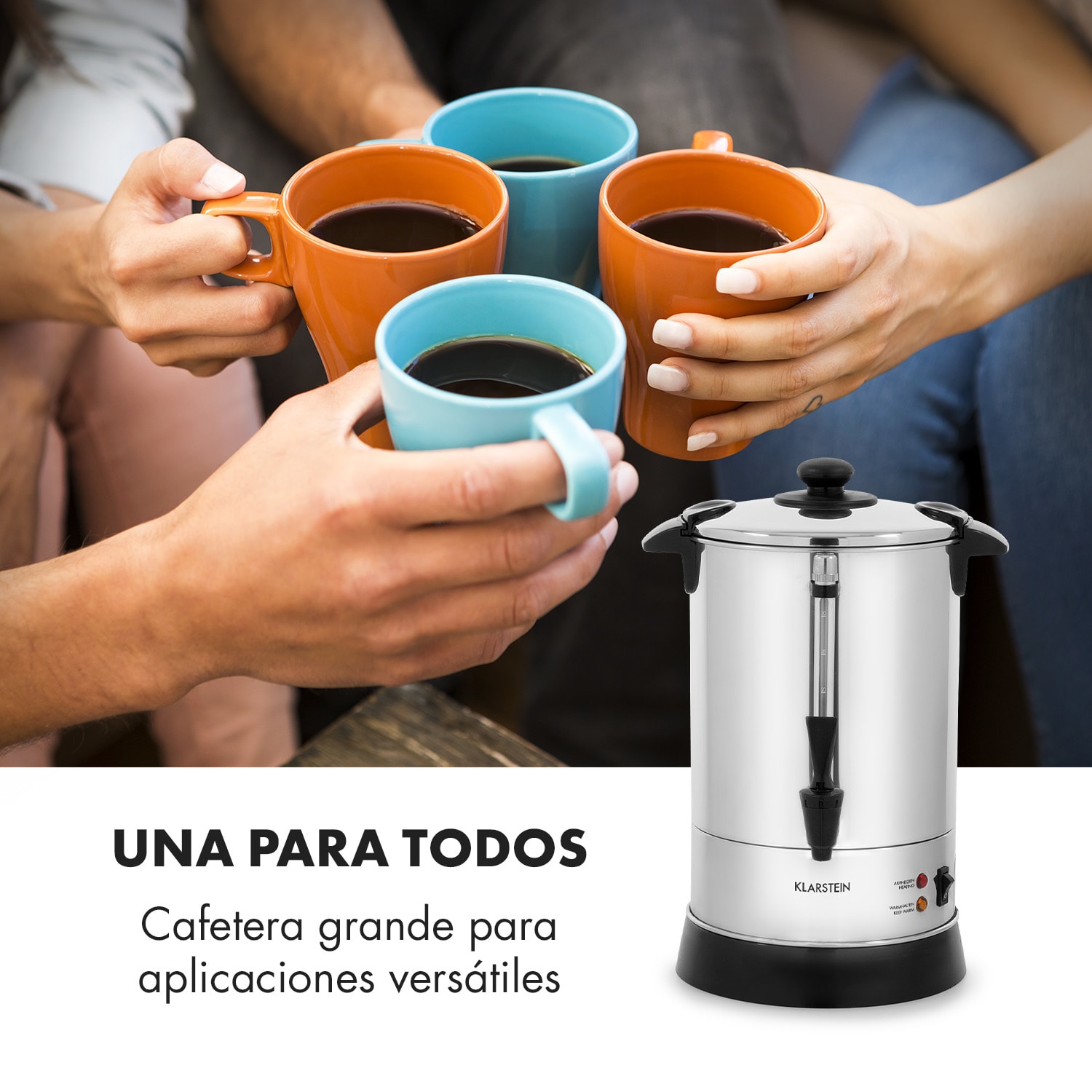 Excelsa filtro redondo máquina de café 30 tazas grifo acero inoxidable 