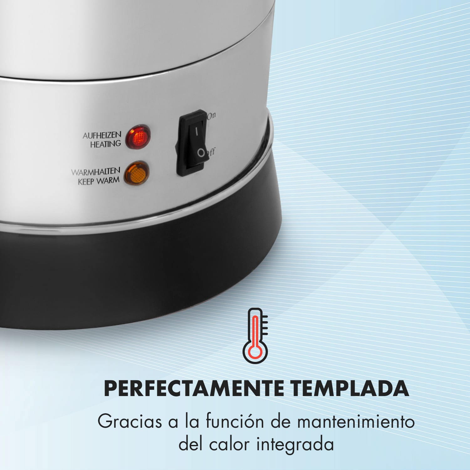 Excelsa filtro redondo máquina de café 30 tazas grifo acero inoxidable 