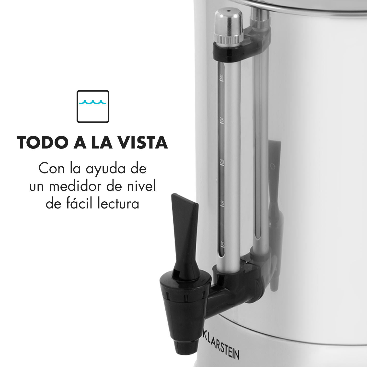 Excelsa filtro redondo máquina de café 30 tazas grifo acero inoxidable 