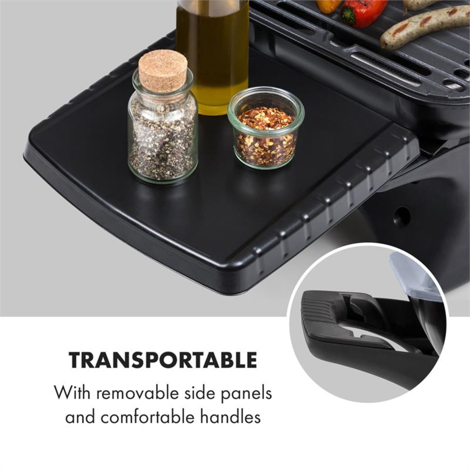 Parforce Duo Gasgrill 2 Brenner 4,4kW 15000BTU 300°C grau 