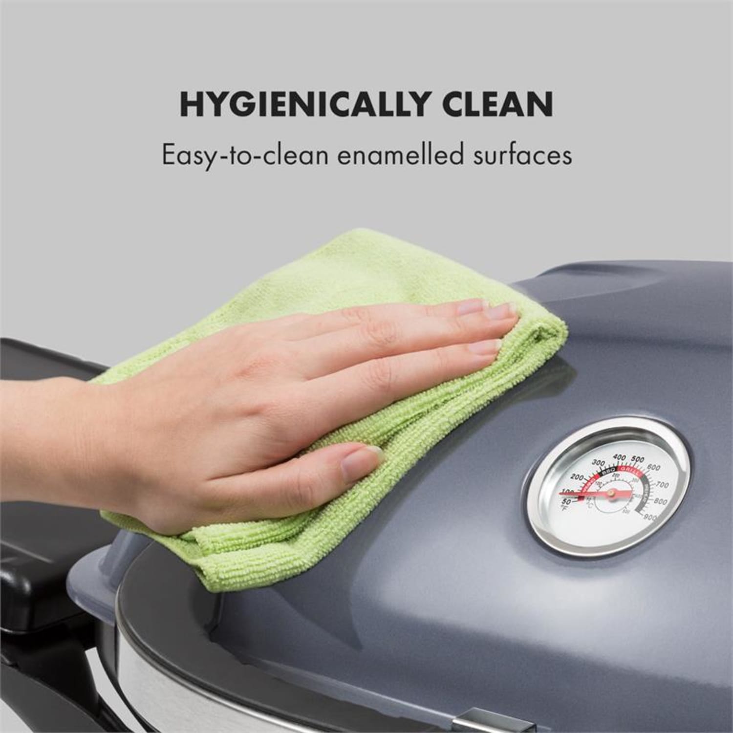 Parforce Duo Gasgrill 2 Brenner 4,4kW 15000BTU 300°C grau 