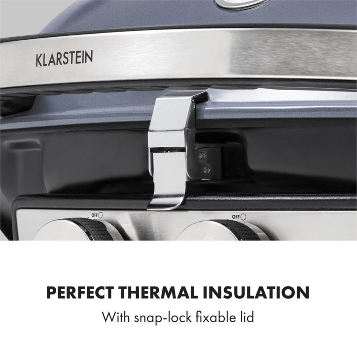 Parforce Duo Gasgrill 2 Brenner 4,4kW 15000BTU 300°C grau 