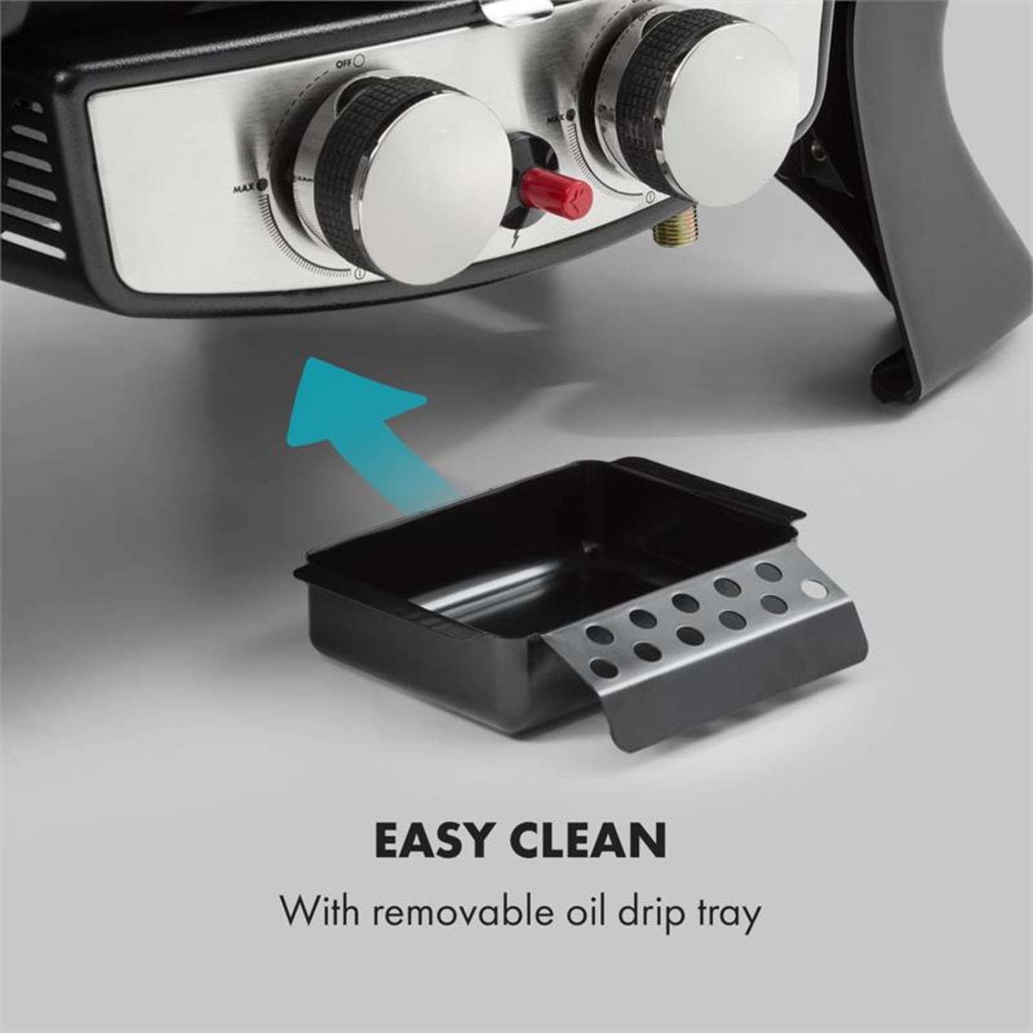 Parforce Duo Gasgrill 2 Brenner 4,4kW 15000BTU 300°C grau 