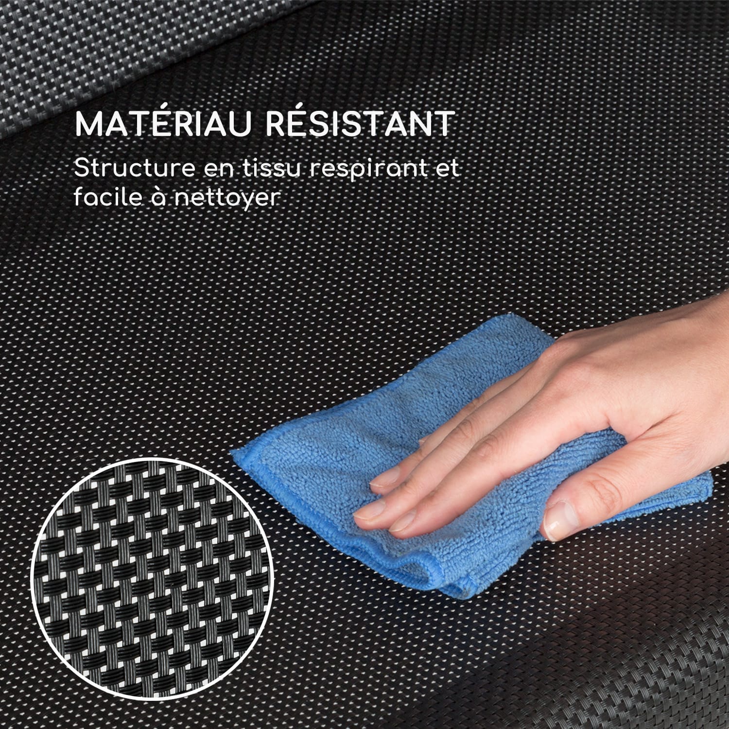 Bel Air Mono Swing Balancelle avec auvent - cadre acier noir 