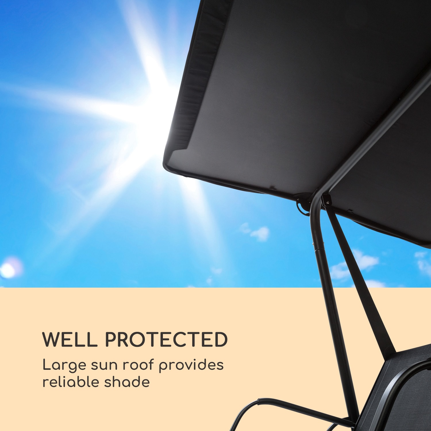 Bel Air Mono Swing, balansoar oscilant, cadru din oțel, Mono Relax, negru 