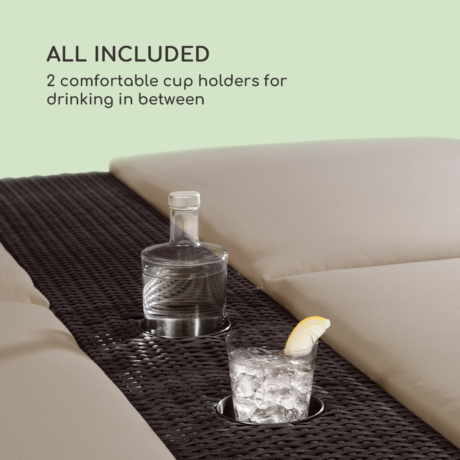 Eremitage Double Lounger, ležadlo pre 2 osoby, hliníkový rám/ratan, hnedé Svetlá taupe