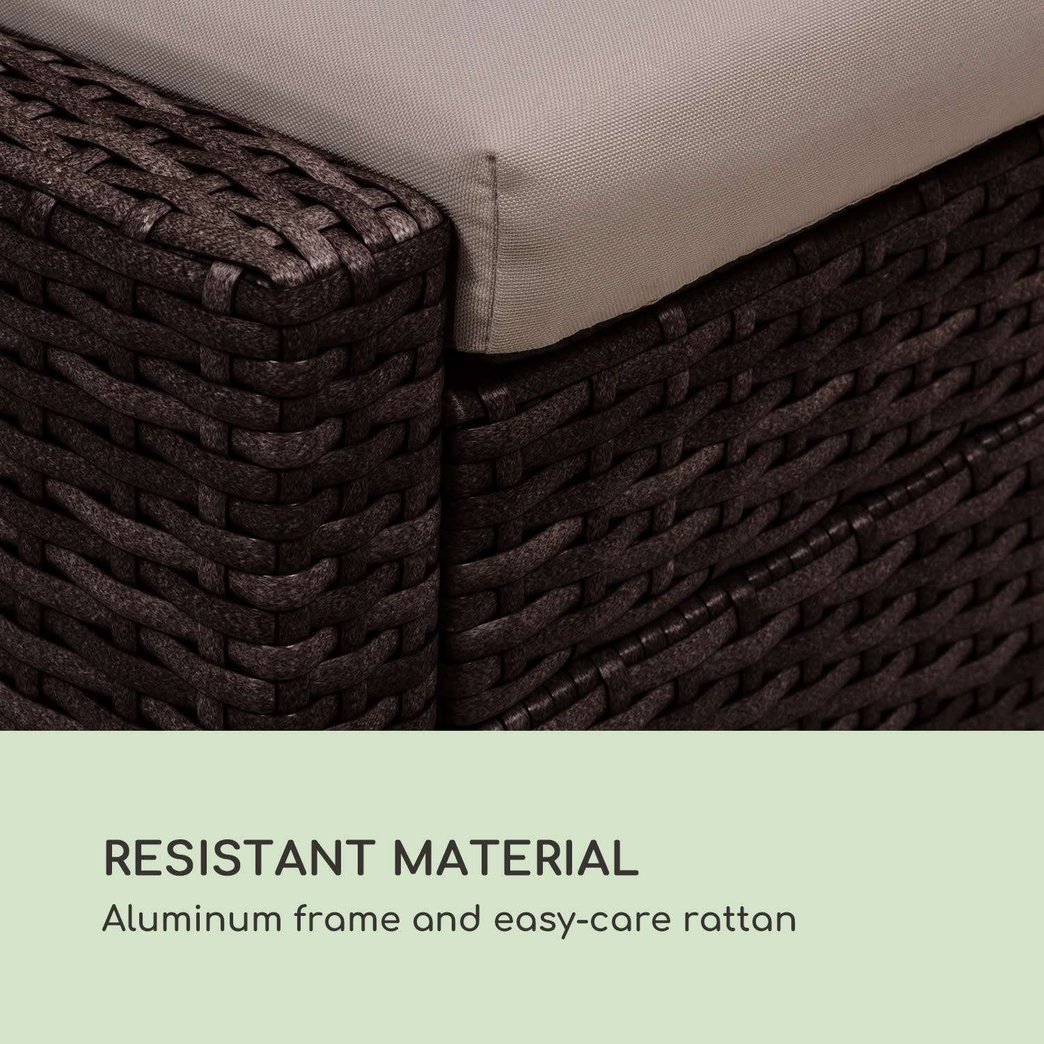 Eremitage Double Lounger, ležadlo pre 2 osoby, hliníkový rám/ratan, hnedé Svetlá taupe