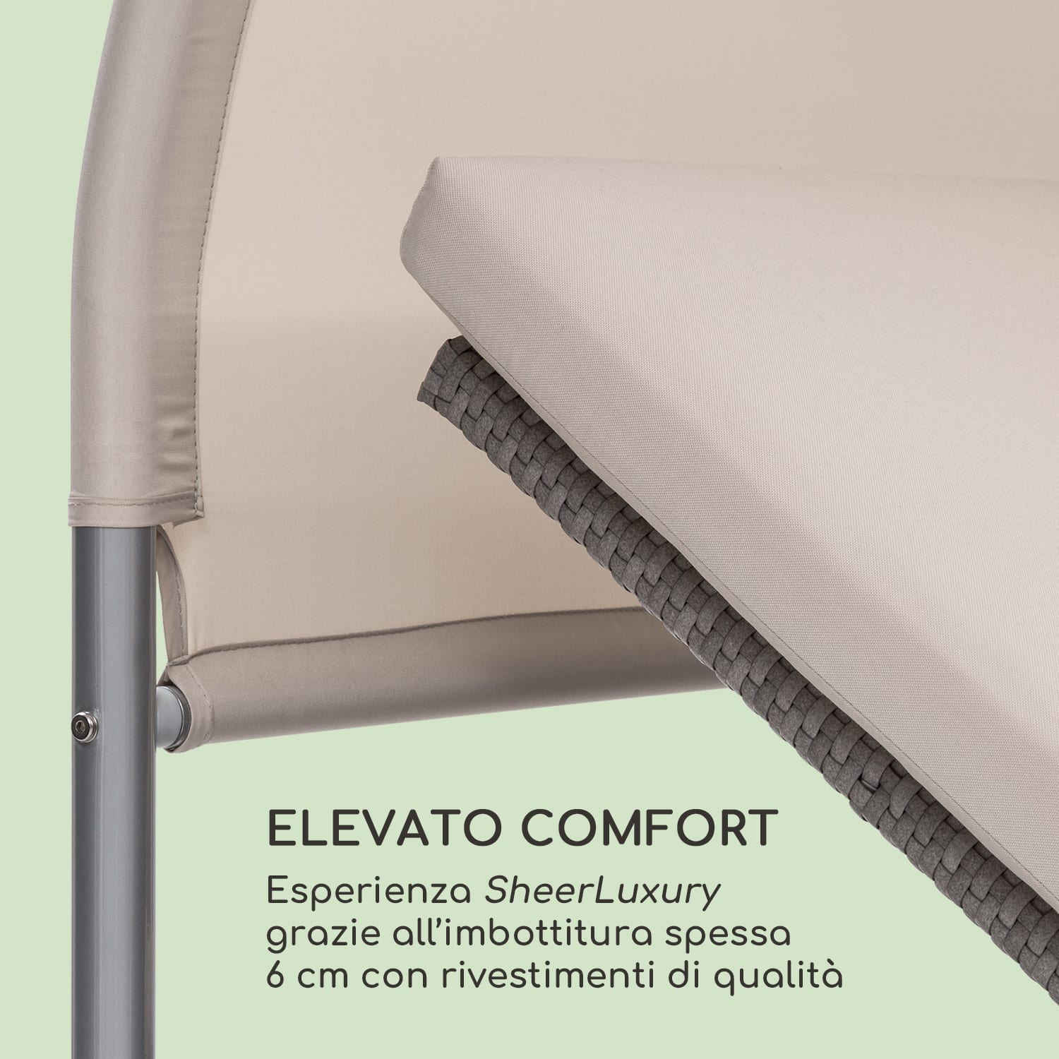 Eremitage Double Lounger lettino da sole per 2 persone in alluminio/rattan talpa 