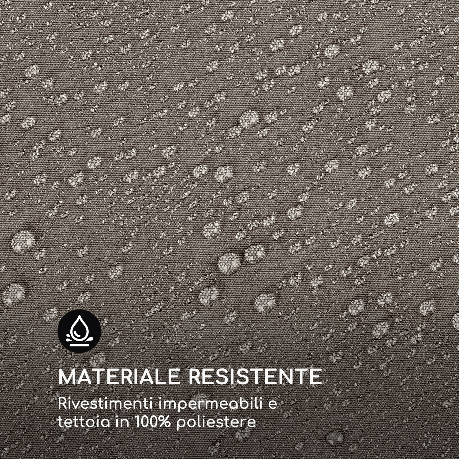 Eremitage Double Sunbed per 2 persone telaio in acciaio tendine parasole talpa Marrone terra/Sabbia