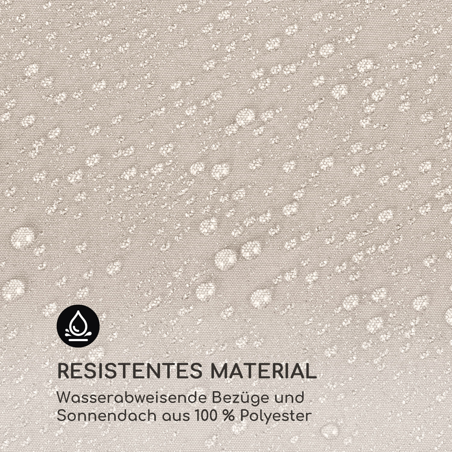 Eremitage Double Sunbed 2 Pers Stahl-Rahmen Sonnendach Vorhänge creme Weiß