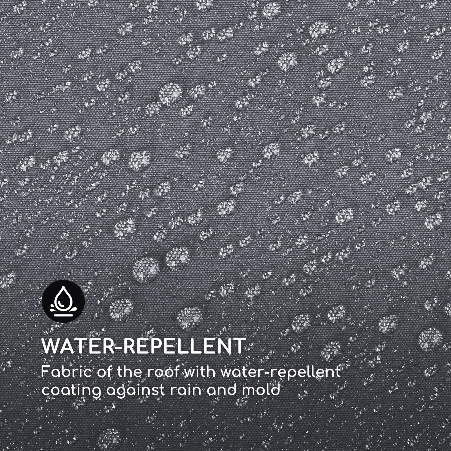 Pantheon Cortina, pavilon tetővel, 3 x 6 m, 4 oldal lap, szürke 3 x 6 m | Antracit | Sötét szürke