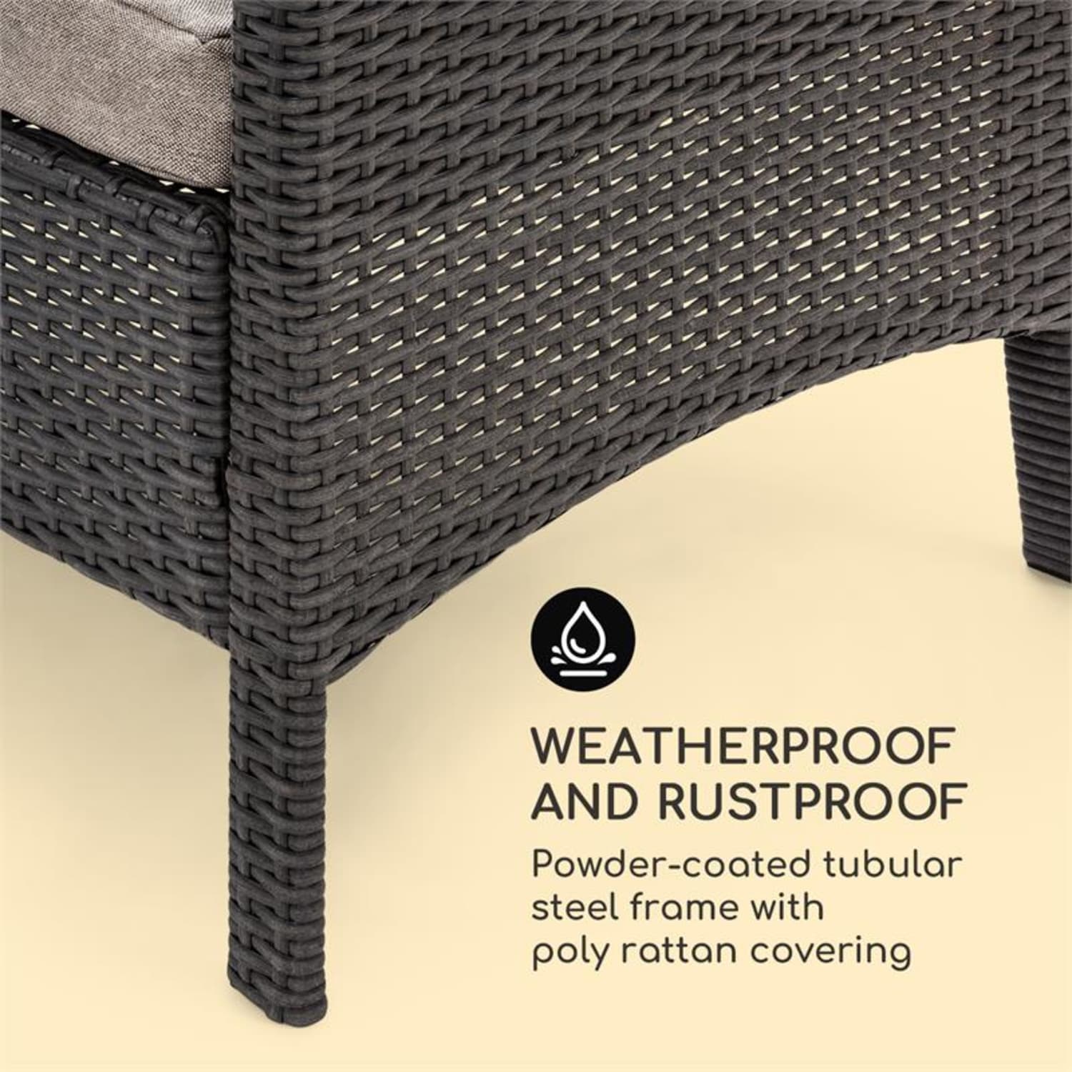 Titania Dining Lounge Set vrtna sedežna garnitura Črna