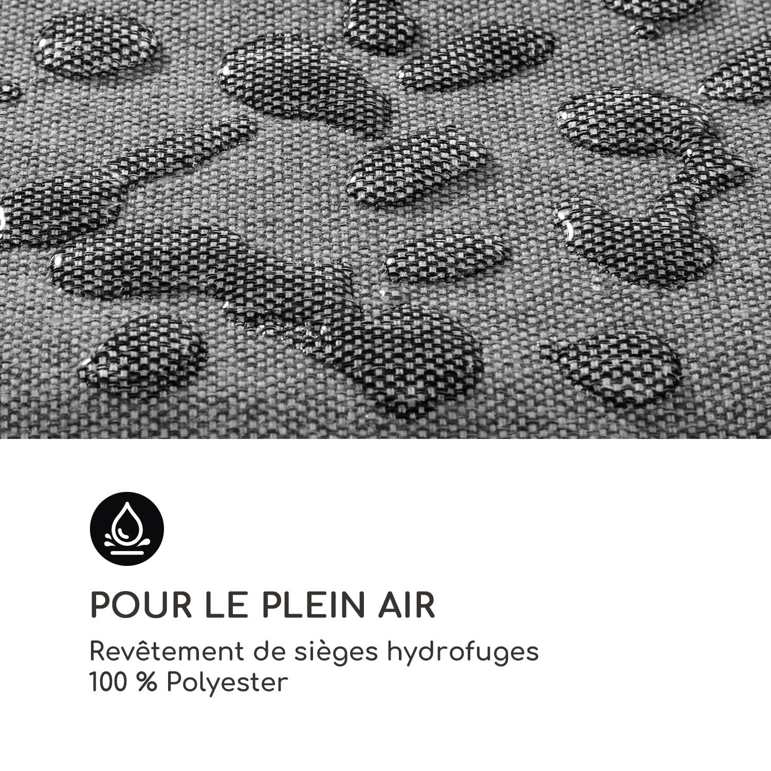 Titania Dining Set overtrekset 10 delig 100% polyester donkergrijs Donkergrijs