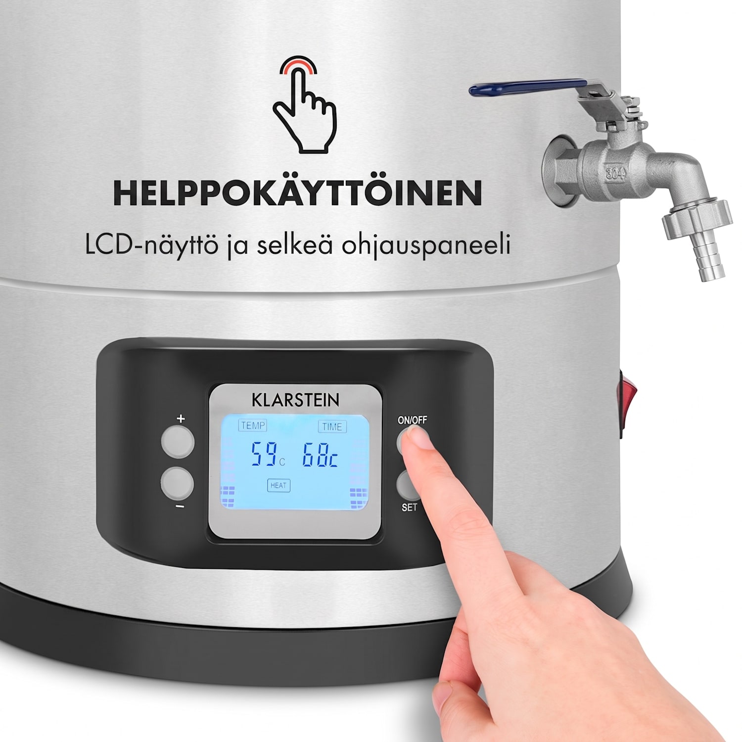 Maischfest -mäskikattila 5 osaa 1500/3000W 35 l LCD ruostumaton teräs 35 L