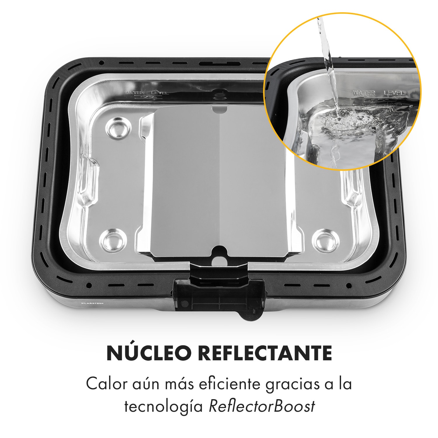 Grillkern Parrilla eléctrica 1900+800 W Elemento calefactor doble ReflectorBoost 