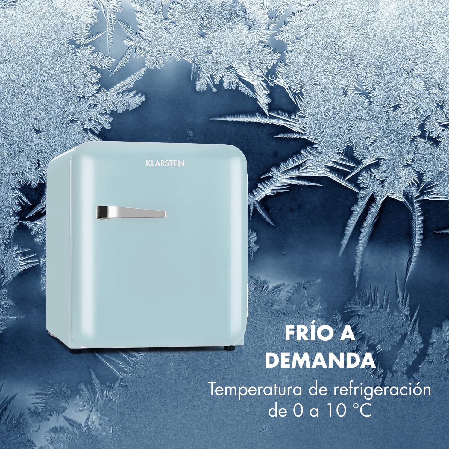Mini nevera retro Audrey 48 L 2 niveles 48 L | Azul Pastel