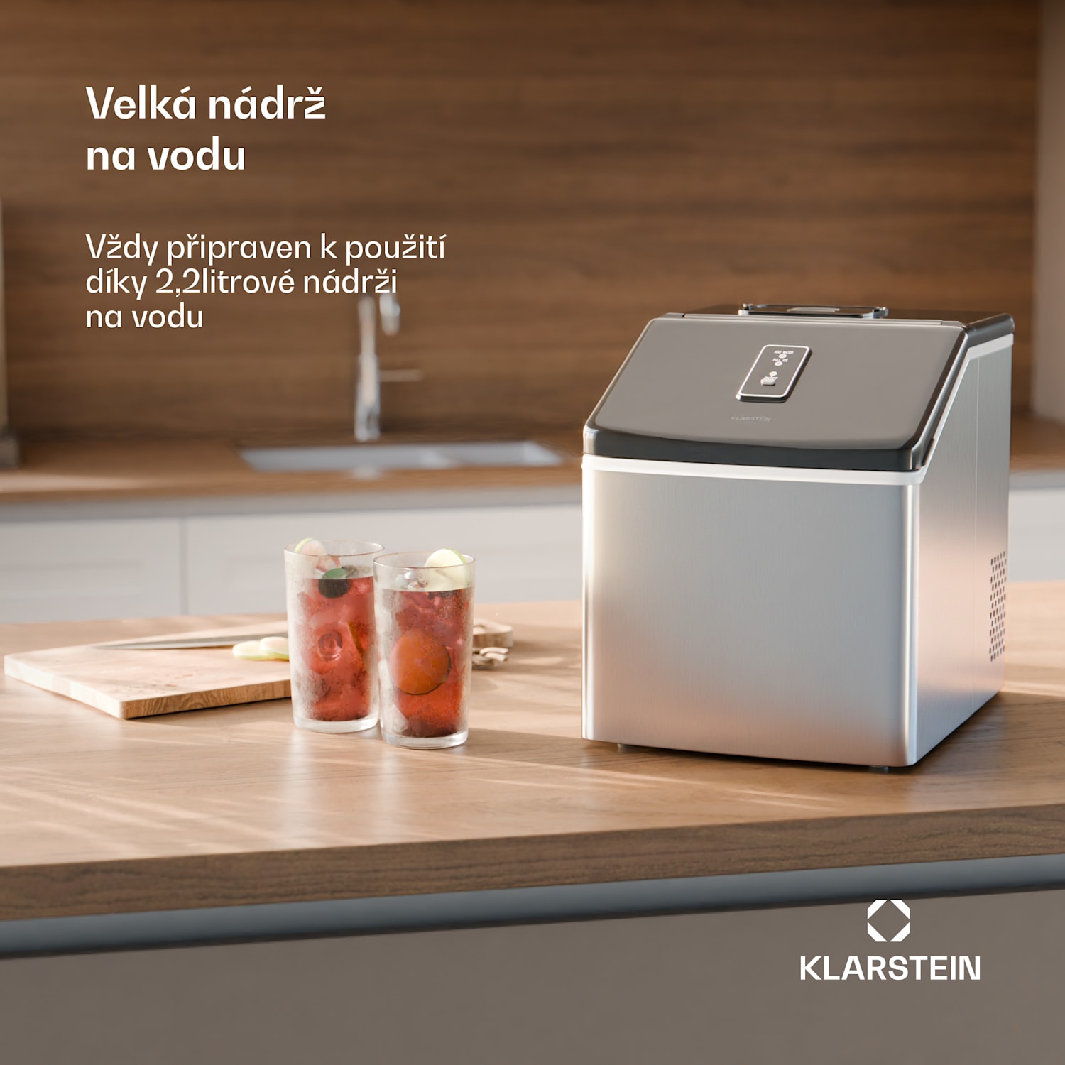 Clearcube, výrobník ledu, 13 kg/24 h, nerezová ocel, černý Nerezová ocel