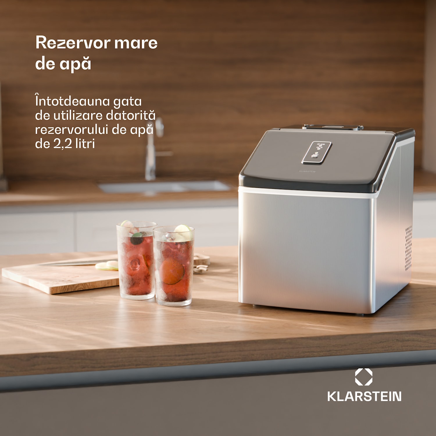 Clearcube, mașină pentru cuburi de gheață, 13 kg / 24 de ore, oțel inoxidabil, negru Oțel inoxidabil
