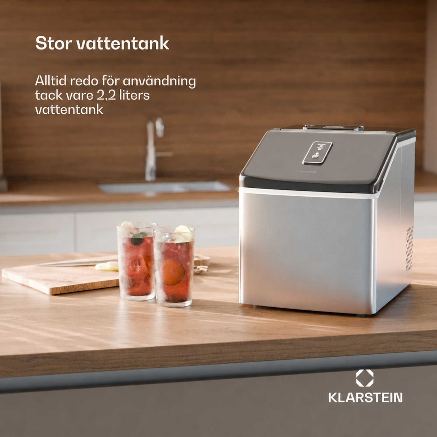 Clearcube ismaskin klara isbitar 13 kg/24 h rostfritt stål svart Rostfritt Stål
