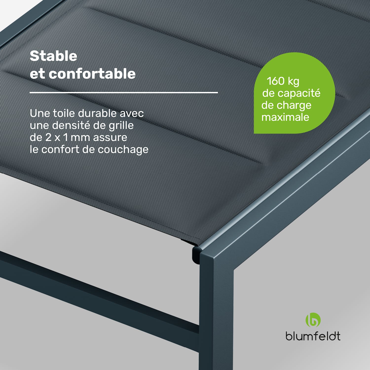 Renazzo Lounge ligstoel 70/30 PVC/PE aluminium 6-standen antraciet 