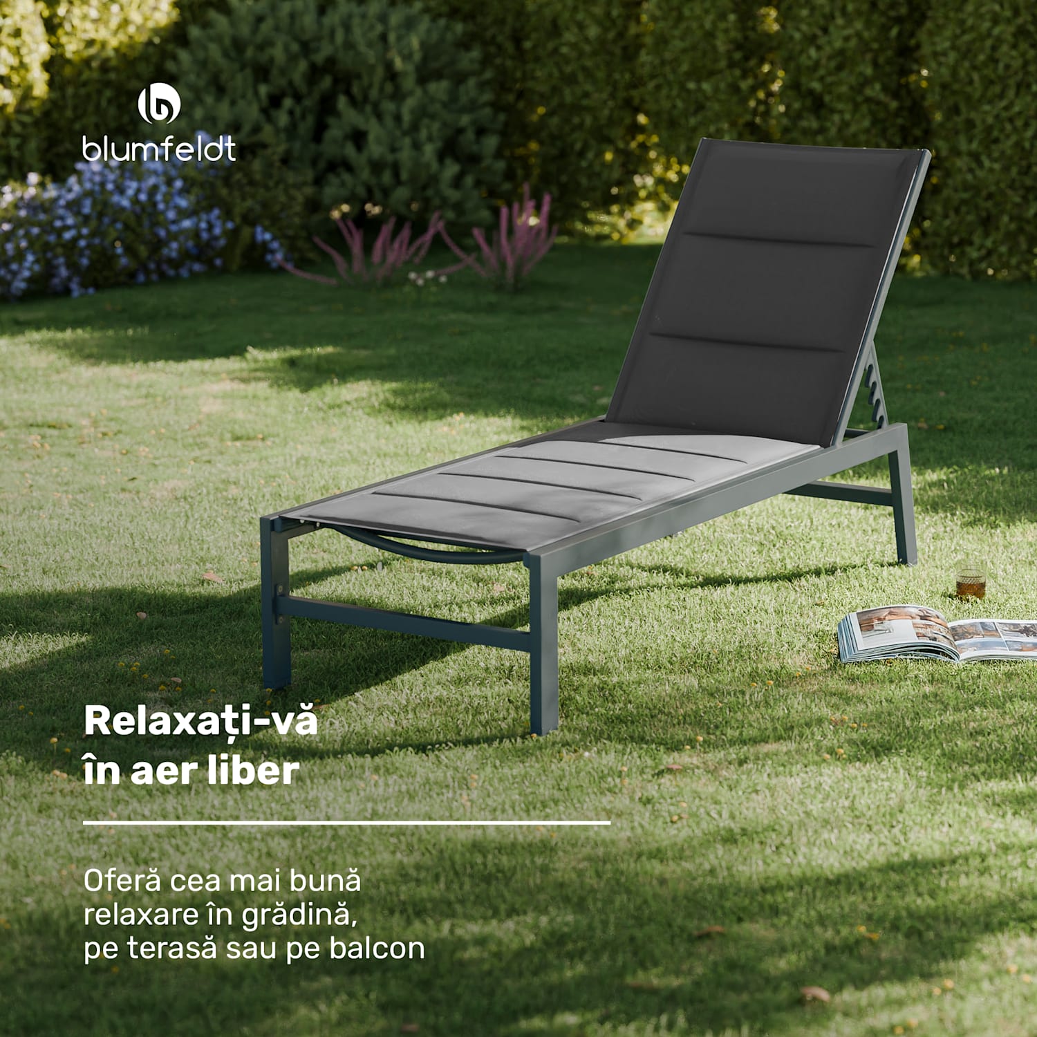 Renazzo Lounge, șezlong, 70/30 din aluminiu din PVC / PE, din 6 straturi, antracit 