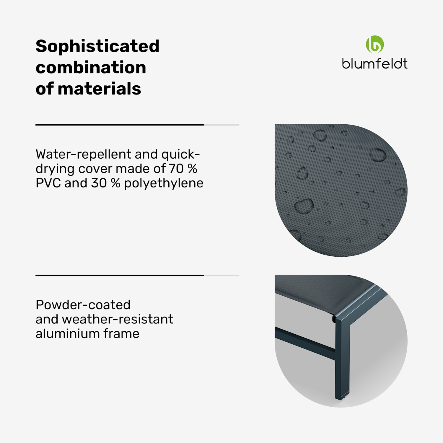 Renazzo Lounge Espreguiçadeira 70/30 PVC/PE Alumínio 6 Posições Antracite 