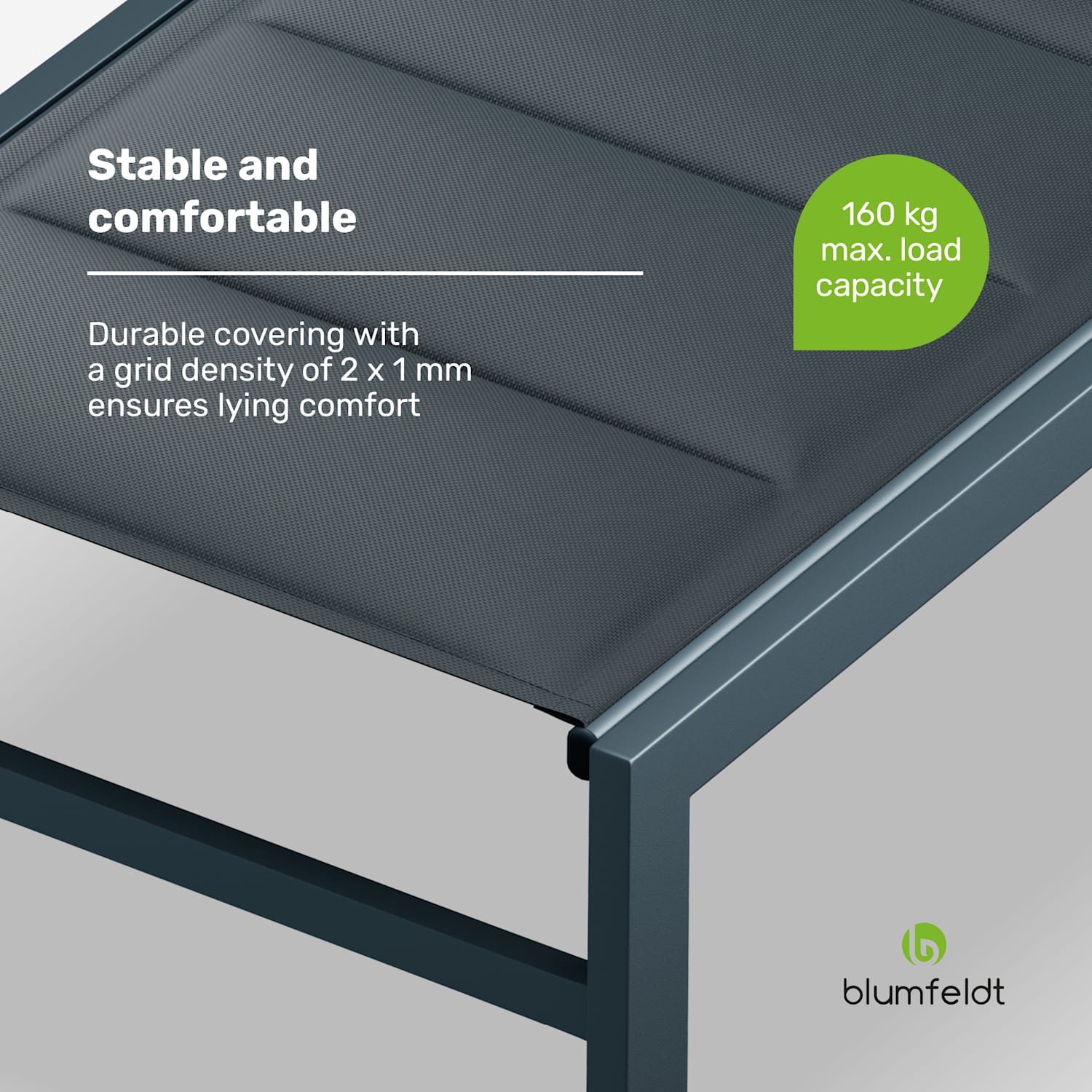 Renazzo Lounge Espreguiçadeira 70/30 PVC/PE Alumínio 6 Posições Antracite 