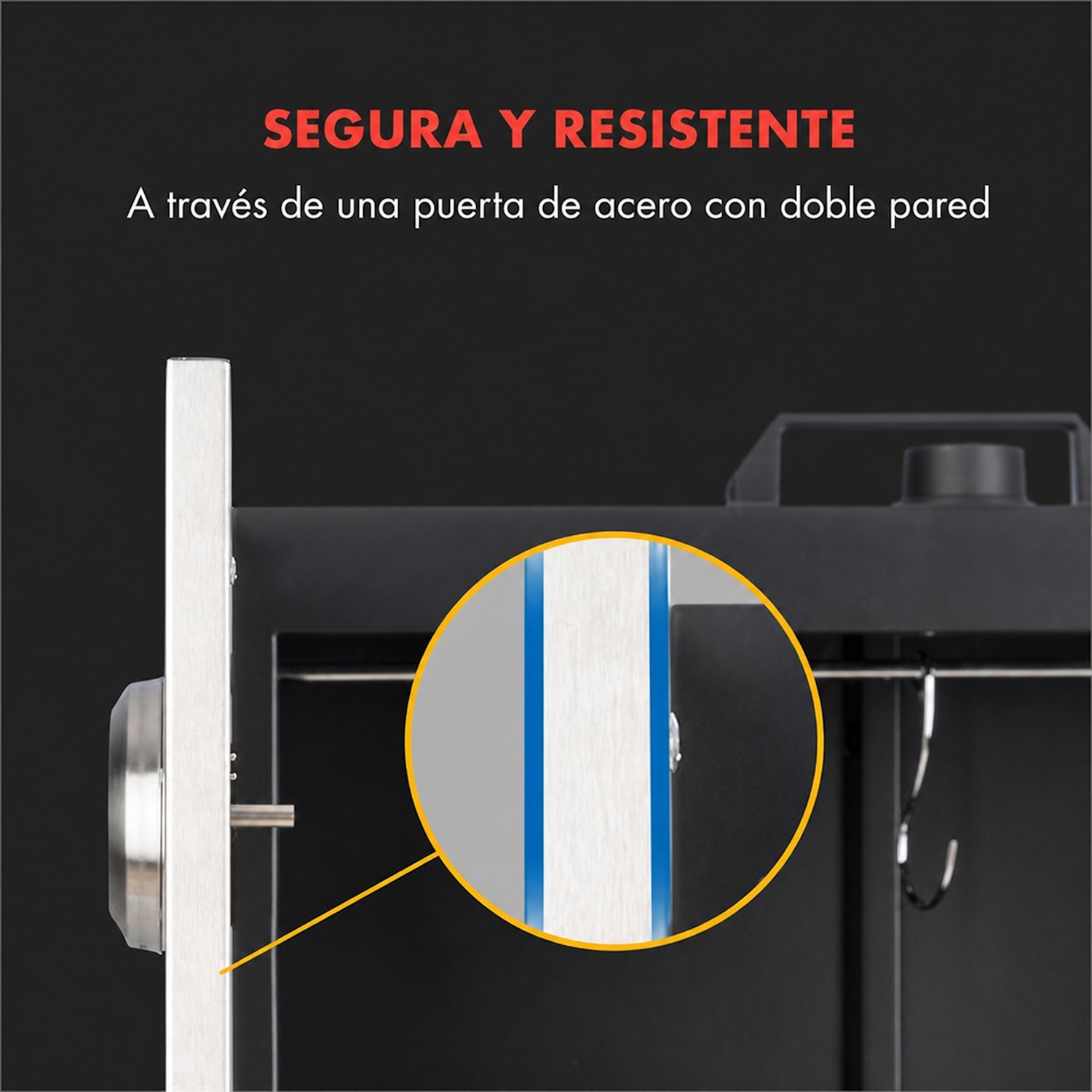 Flintstone Steel horno para ahumar 1.600 W termómetro integrado acero inoxidable Plata Metálica