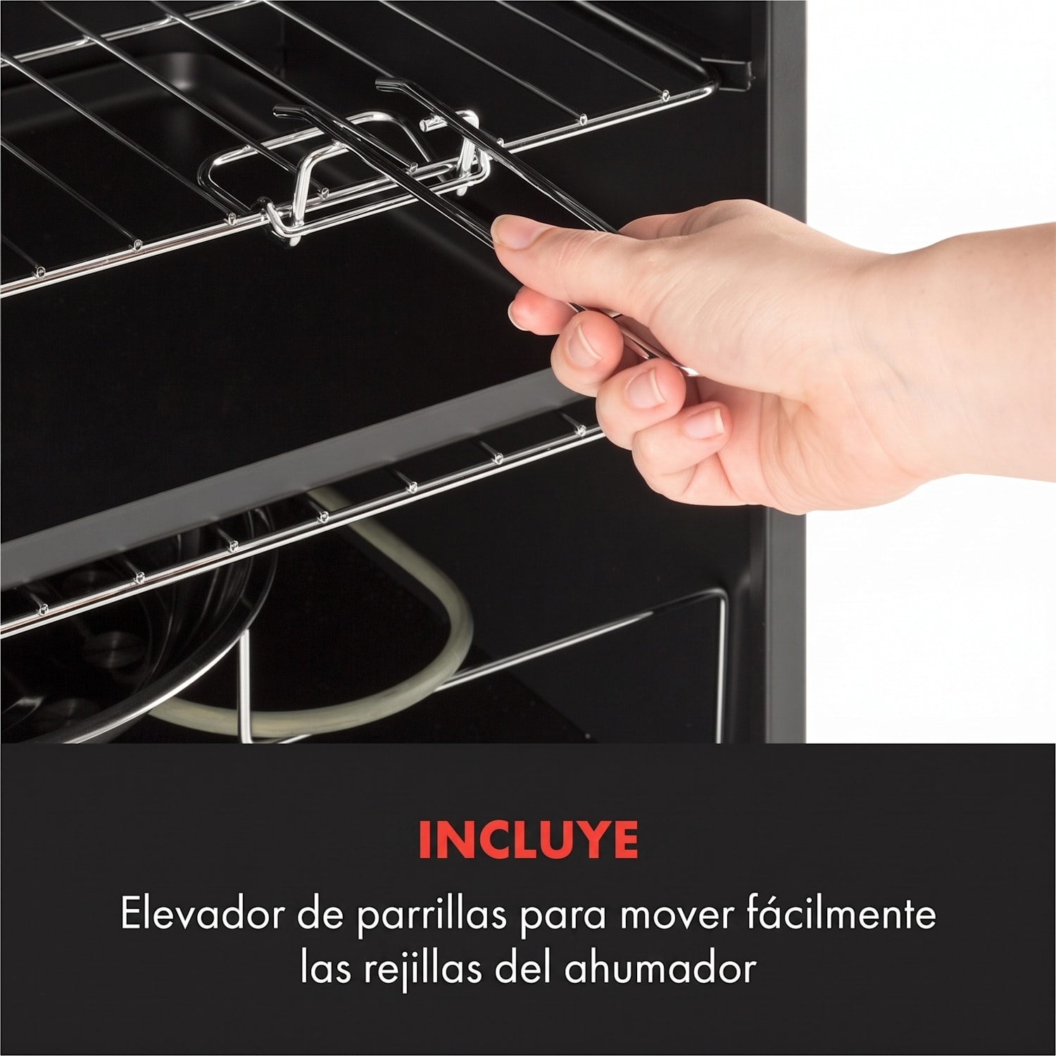 Flintstone Steel horno para ahumar 1.600 W termómetro integrado acero inoxidable Plata Metálica