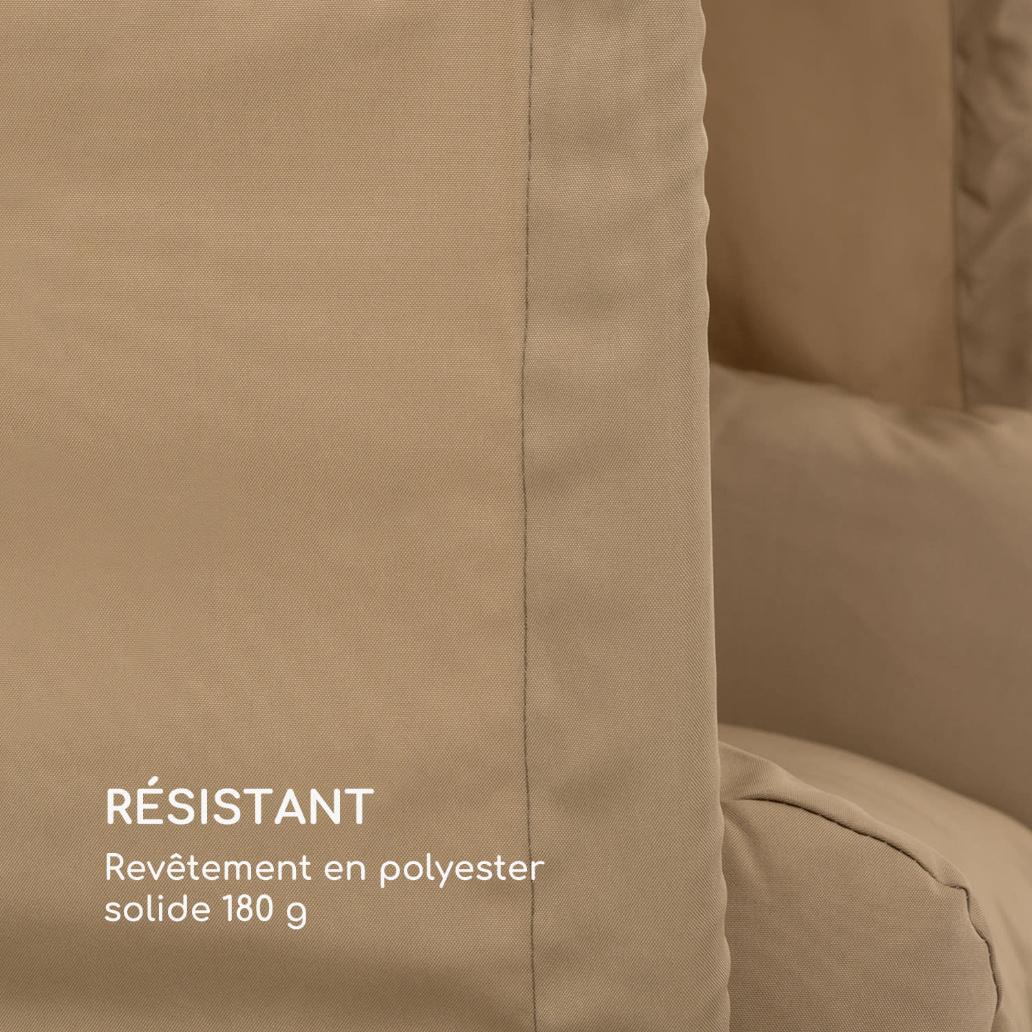Bella Donna fauteuil suspendu coussin d'assise 180 g polyester beige Brun Sésame