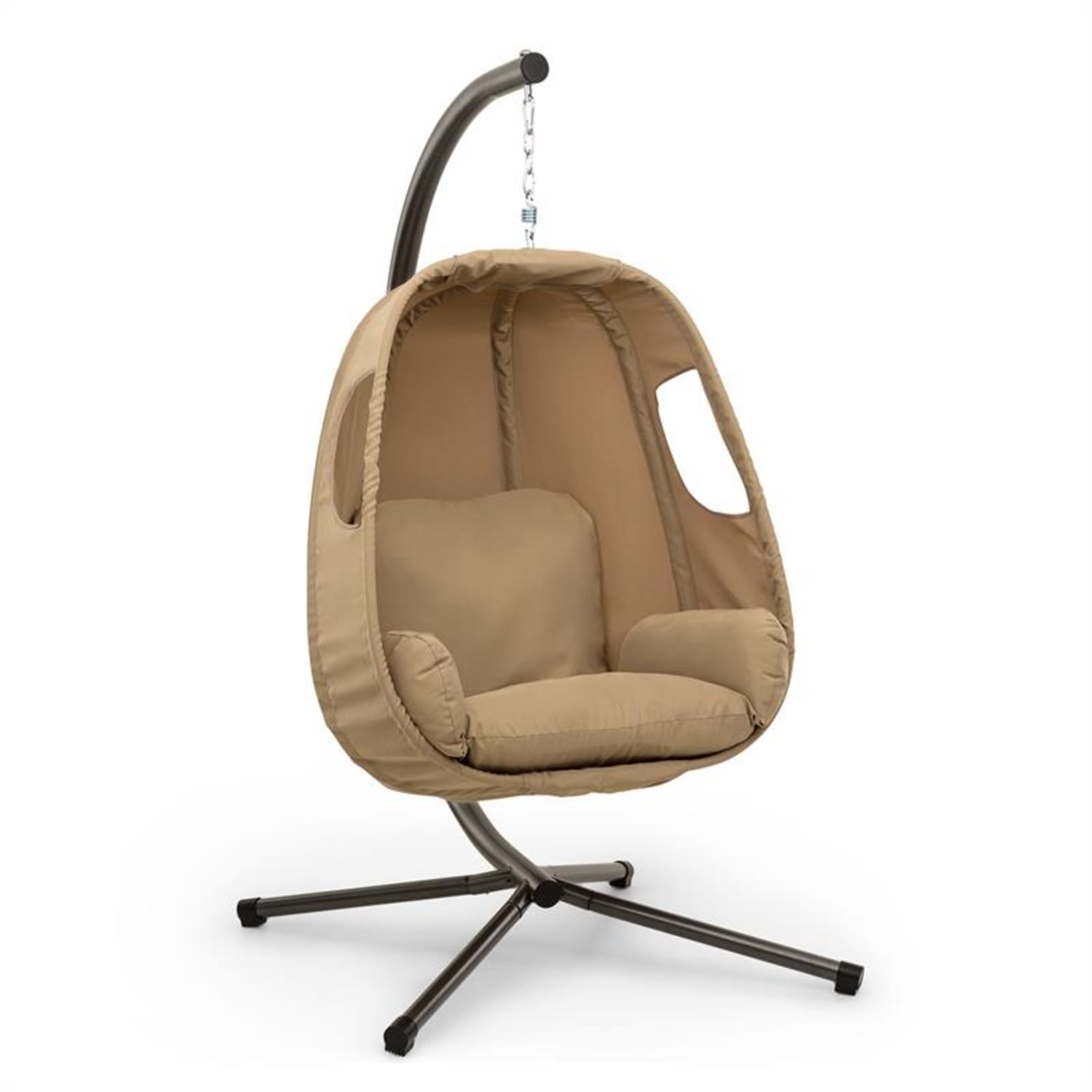 Bella Donna fauteuil suspendu coussin d'assise 180 g polyester beige Brun Sésame
