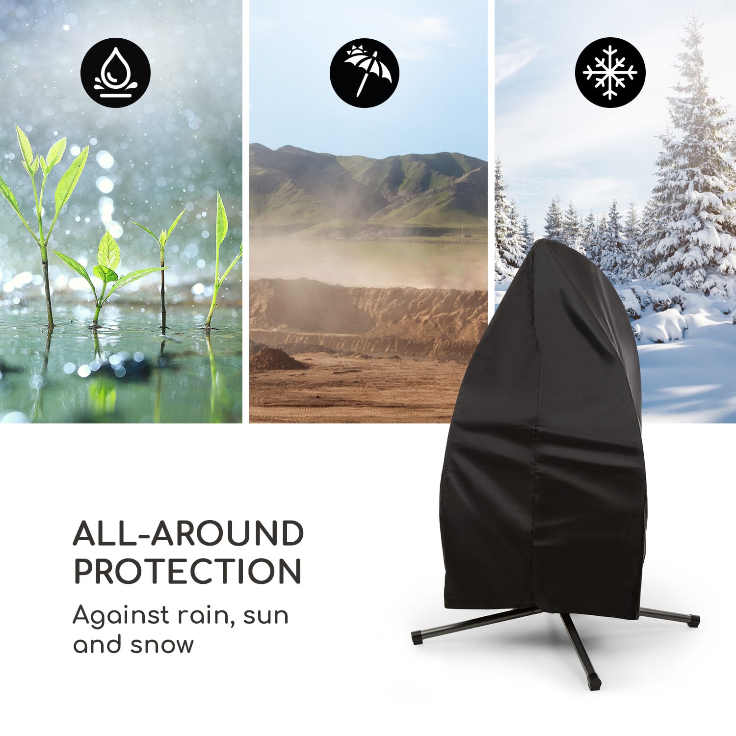 Bella Donna beschermhoes 100% polyester waterproof zwart 