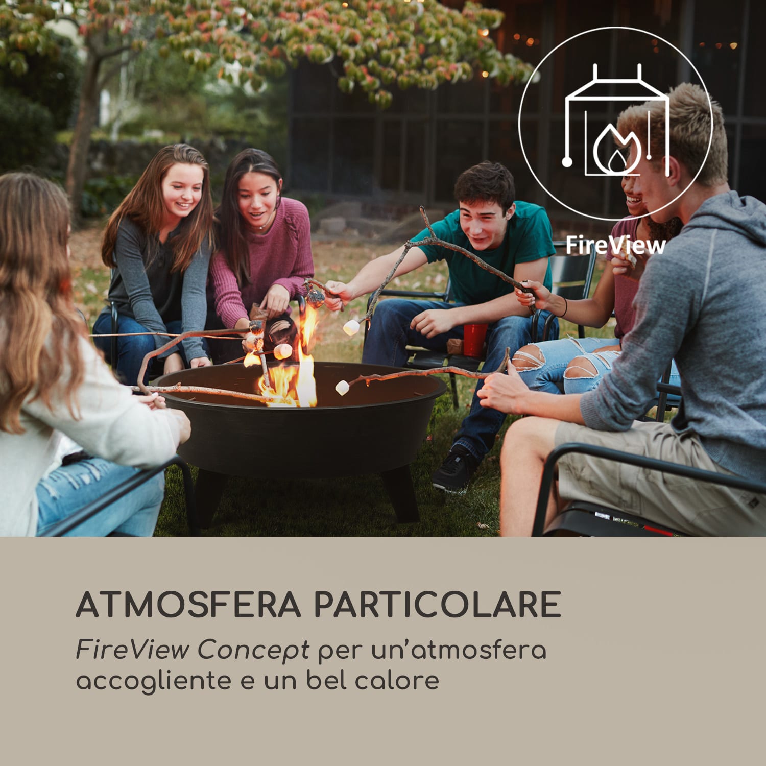 Nolana Braciere 2-in-1 Ø73cm Parascintille Ø64cm Griglia in Acciaio nero 