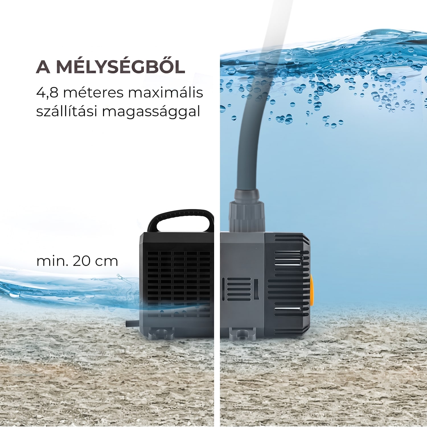 Lagoon 5200, kerti tó szivattyú, 5200 l/ó, ecosave: 40 w, merülési mélység 4,8 m 40 W