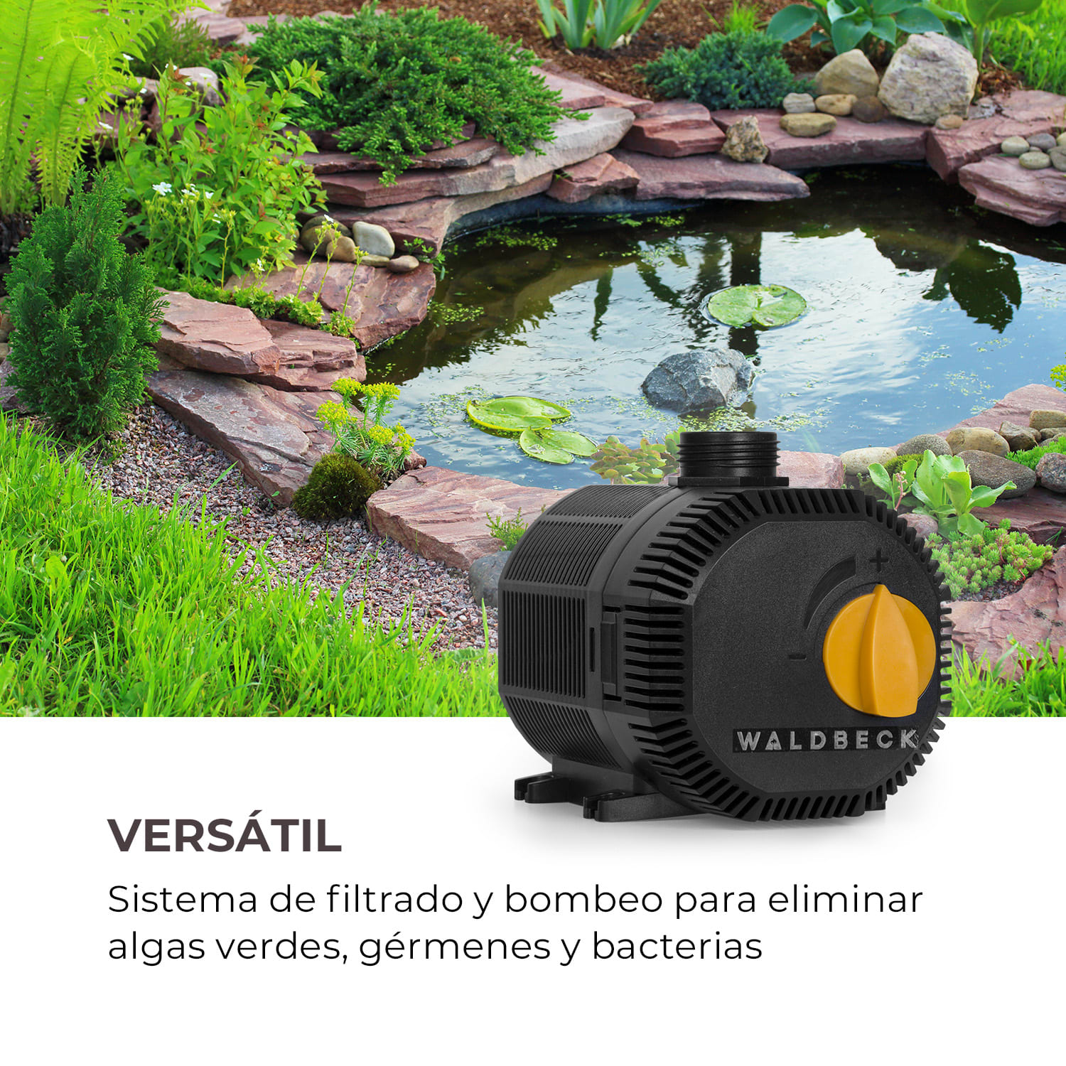Aquaklar Juego de filtros de presión para estanques 11W Clarificador UV-C Bomba de 35W Manguera de 5 m 
