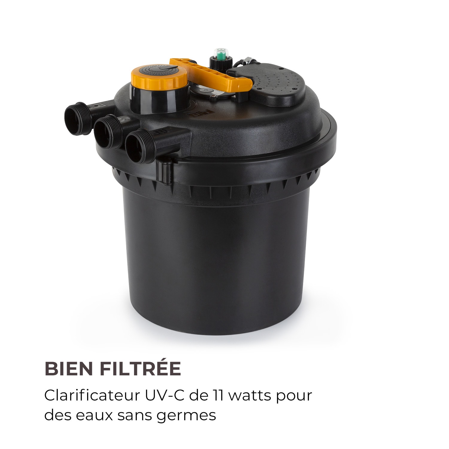 Aquaklar Set de filtration à pression Clarificateur UV-C 11W Débit 2300 