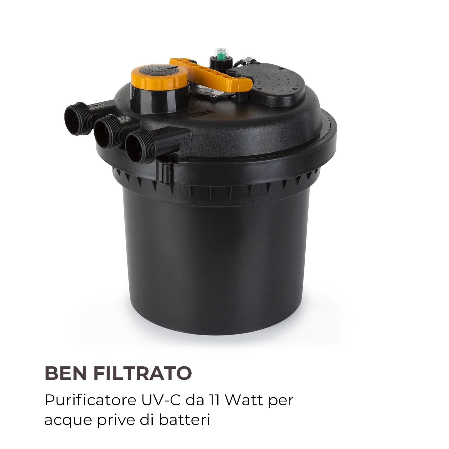 Aquaklar Set Filtro per Stagno Chiarificatore UV-C 11W Pompa 35W Tubo 5m 