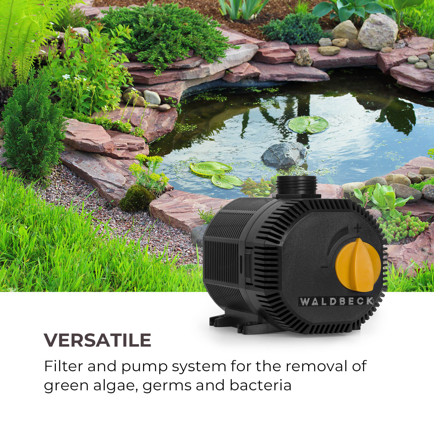 Aquaklar, set tlačnega filtra za jezerce, 11W UV-C čistilec, 35W črpalka, 5 m cev 